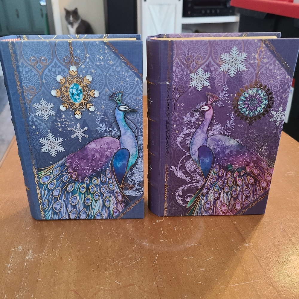 Cute Peacock Faux Decorative Books
